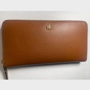 Ralph Lauren Continental Wallet In Smooth Leather